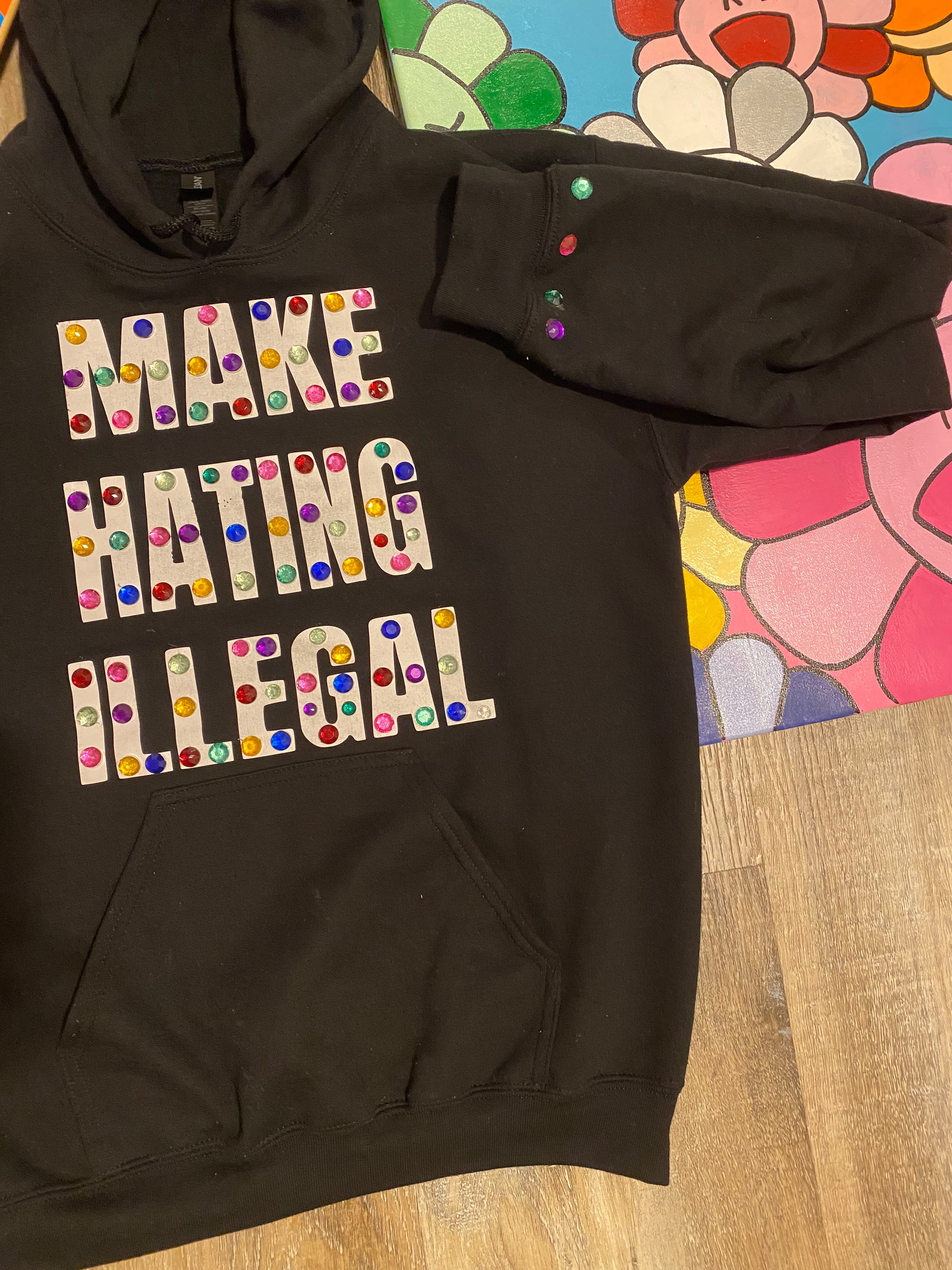 "Make Hating Illegal" cropped Hoodie