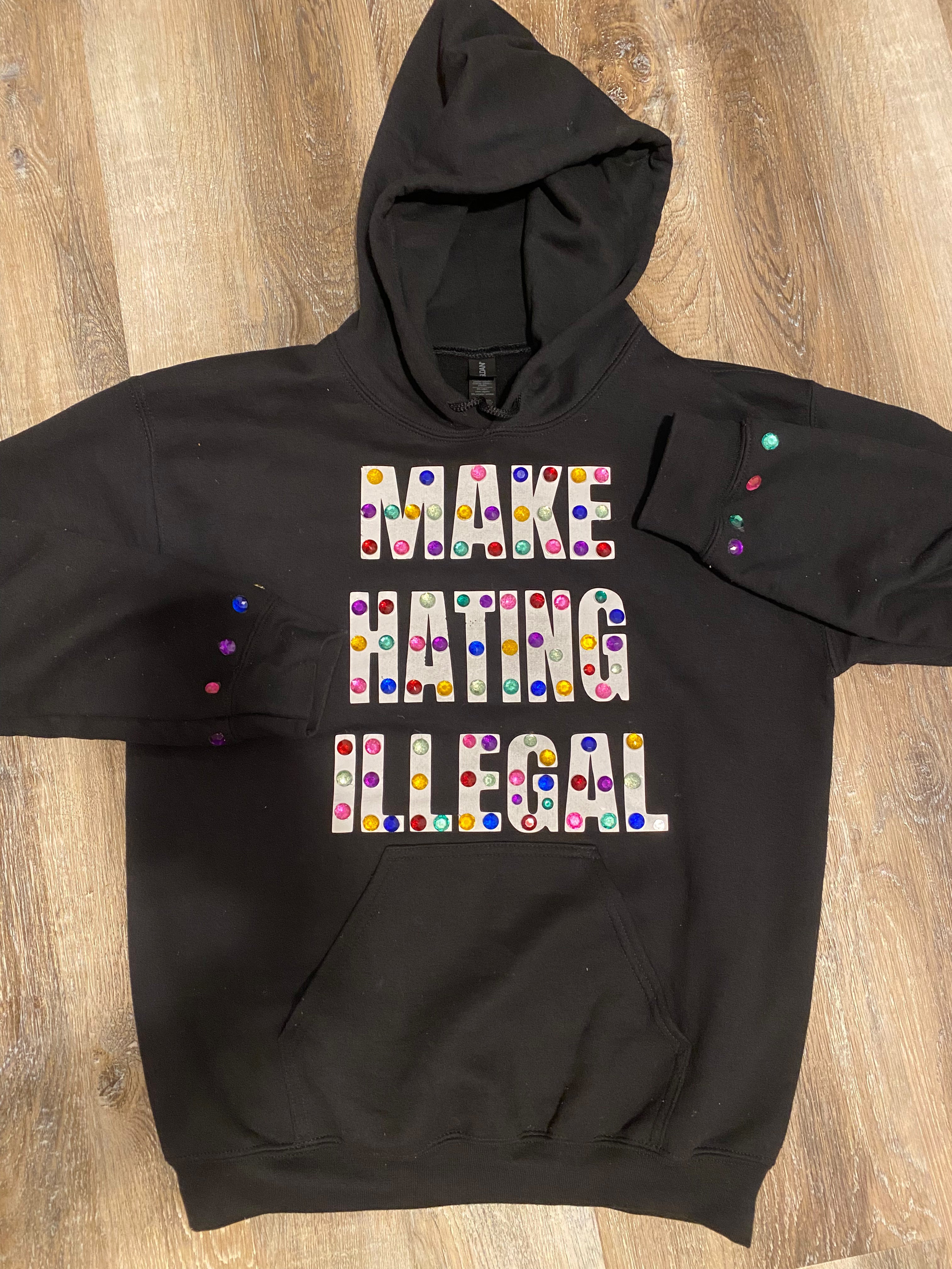 "Make Hating Illegal" cropped Hoodie