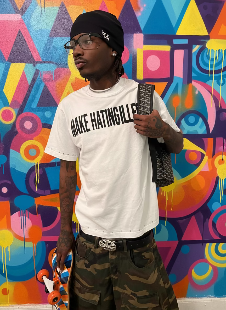 "Make Hating Illegal" cropped Tee