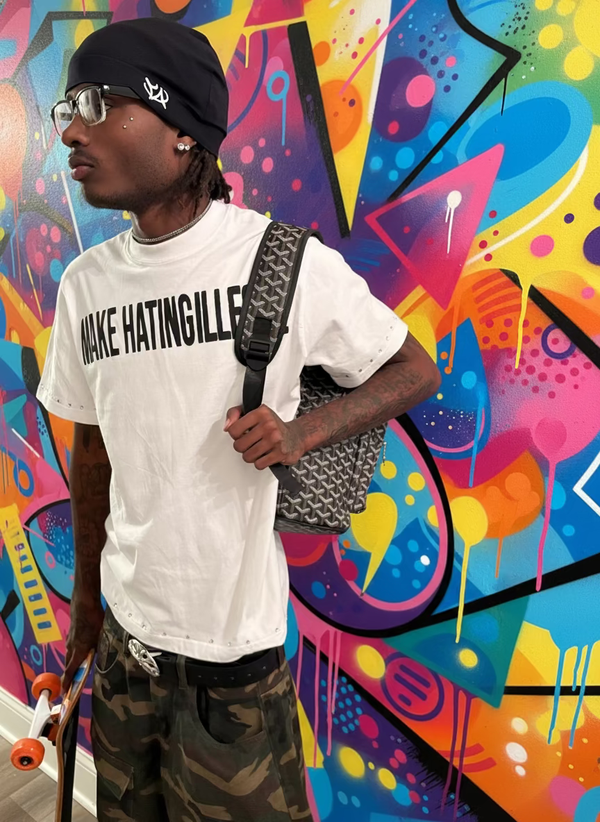 "Make Hating Illegal" cropped Tee